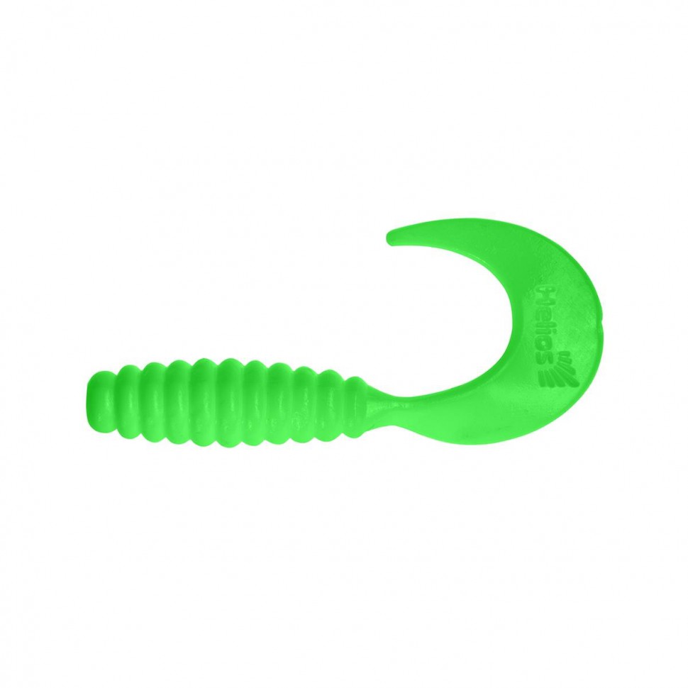 Твистер Helios Credo 2,35"/6,0 см, цвет Electric green 7 шт HS-10-007 , 
